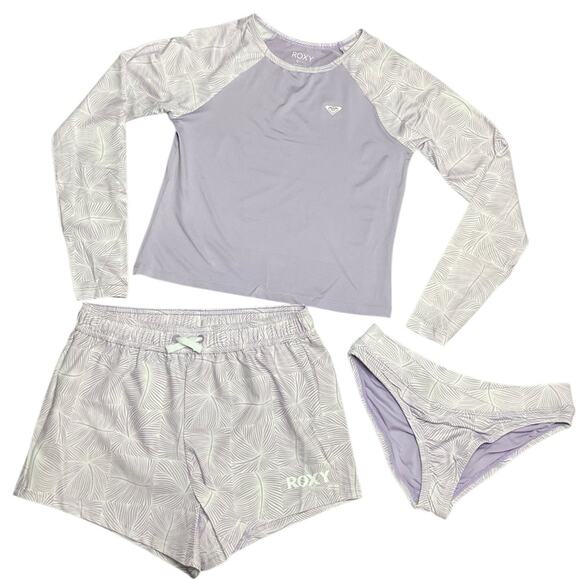 Roxy Girl’s Swim Set Size Medium Purple NWT - Picture 3 of 15